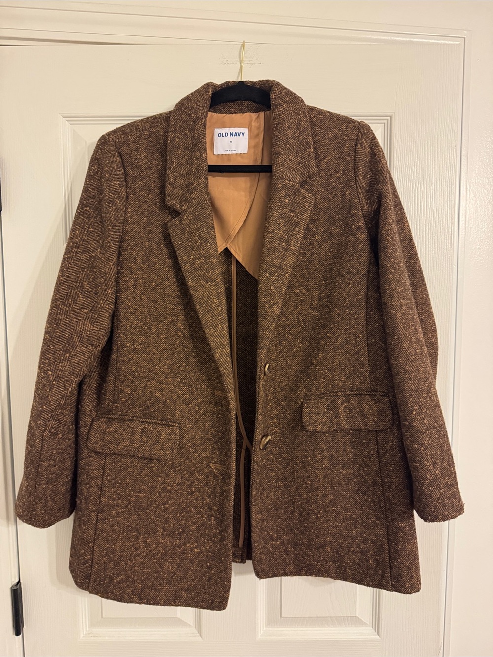 Old Navy Brown Tweed Pea Coat